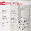 HAILO MINI STEEL STEP STOOL TWO LARGE ANTI-SLIP STEPS - SILVER HAILO MINI STEEL STEP STOOL TWO LARGE ANTI-SLIP STEPS - SILVER