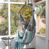 VIVERE COTTON HAMMOCK CHAIR HARDWOOD SPREADER BAR 250 LB CAPACITY - WATERMELON