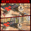 TAIRDA MINI CHAINSAW 8inch 800W BRUSHLESS CORDLESS CHAINSAW - RED/BLACK