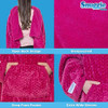 Snuggie Sherpa Original As Seen on TV Wearable Blanket Sleeves - Quilted Magenta