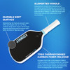 DINKLY RADIAL PRO PICKLEBALL PADDLE, T700 RAW CARBON FIBER - MATTE BLACK-13MM DINKLY RADIAL PRO PICKLEBALL PADDLE, T700 RAW CARBON FIBER - MATTE BLACK-13MM
