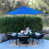 ASTELLA 9-FT STEEL NO-TILT MARKET PATIO UMBRELLA - BLUE ASTELLA 9-FT STEEL NO-TILT MARKET PATIO UMBRELLA - BLUE