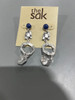 THE SAK STONE AND METAL LINEAR EARRINGS - SILVER/BLUE THE SAK STONE AND METAL LINEAR EARRINGS - SILVER/BLUE