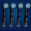 ORAL-B CROSSACTION ELECTRIC TOOTHBRUSH REPLACEMENT 4 COUNT - BLACK New