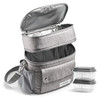 FIT & FRESH FOUNDRY DUAL COMPARTMENT LUNCH BAG INSULATED - GRAY New
