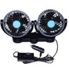 ZONETECH CAR COOLING AIR FAN 12V- DUAL HEAD - BLACK 1 PACK