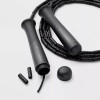 ALL IN MOTION 1.6" SEGMENTED JUMP ROPE, 9FT LENGTH - BLACK ALL IN MOTION 1.6" SEGMENTED JUMP ROPE, 9FT LENGTH - BLACK