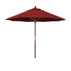 California Umbrella 9' Round Hardwood Frame Market Umbrella, STAINLESS STEEL California Umbrella 9' Round Hardwood Frame Market Umbrella, STAINLESS STEEL