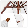 California Umbrella 9' Round Hardwood Frame Market Umbrella, STAINLESS STEEL California Umbrella 9' Round Hardwood Frame Market Umbrella, STAINLESS STEEL
