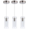 LEADTEK 3 Pack Pendant Lights Kitchen Island Light Brushed Nickel LEADTEK 3 Pack Pendant Lights Kitchen Island Light Brushed Nickel