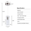 LEADTEK 3 Pack Pendant Lights Kitchen Island Light Brushed Nickel LEADTEK 3 Pack Pendant Lights Kitchen Island Light Brushed Nickel
