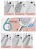 Cobbe Filtered Shower Head with Handheld, High Pressure 6 Spray Mode Showerhead New