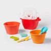 SUN SQUAD MONKEY PLAY COMBO SET SAND TOYS - ORANGE/YELLOW/RED New