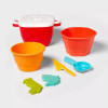 SUN SQUAD MONKEY PLAY COMBO SET SAND TOYS - ORANGE/YELLOW/RED New