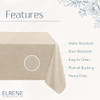ELRENE HOME FASHIONS MONTEREY TABLECLOTH FLANNEL 60"X102" RECTANGLE - IVORY New