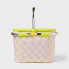 SUN SQUAD 36 CANS/31QT SOFT SIDED COOLER - BEIGE CHECKERED/YELLOW