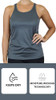 GALAXY BY HARVIC WOMENS MOISTURE WICKING RACERBACK TAGLESS TOP CHARCOAL XL New