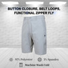 BLUE ROCK MEN’S 6-POCKET ALL MOTION STRETCH UTILITY SHORTS - SIZE: MEN 38 - GRAY New BLUE ROCK MEN’S 6-POCKET ALL MOTION STRETCH UTILITY SHORTS - SIZE: MEN 38 - GRAY New