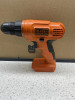 BLACK AND DECKER DECKER LD120 TYPE 1 DRILL/DRIVER, TOOL ONLY - ORANGE AND BLACK