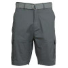 GALAXY BY HARVIC MEN'S COTTON RIPSTOP CARGO SHORTS WITH BELT - SIZE: 32 - GRAY New