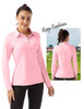 FKEEP WOMEN LONG SLEEVE POLO SHIRT GOLF SPORTSWEAR TENNIS PINK M New FKEEP WOMEN LONG SLEEVE POLO SHIRT GOLF SPORTSWEAR TENNIS PINK M New