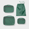 OPEN STORY 4 PC PACKING CUBE SET - GREEN New