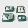 OPEN STORY 4 PC PACKING CUBE SET - GREEN New