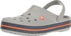 CROCS UNISEX ADULT CROCBAND CLOG - SIZE: MEN 6 WOMEN 8 - LIGHT GRAY/NAVY