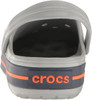 CROCS UNISEX ADULT CROCBAND CLOG - SIZE: MEN 6 WOMEN 8 - LIGHT GRAY/NAVY