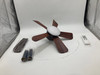 HIPAPPY 17" SOCKET FAN LIGHT WITH REMOTE AND 2 SOCKET EXTENDERS - BROWN