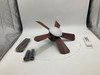 HIPAPPY 17" SOCKET FAN LIGHT WITH REMOTE AND 2 SOCKET EXTENDERS - BROWN