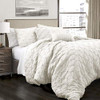 LUSH DECOR RAVELLO PINTUCK SET LUXE 5 PIECE TEXTURED BEDDING QUEEN - WHITE New