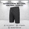 JUMP START MEN’S 6-POCKET ALL MOTION STRETCH UTILITY SHORTS - SIZE 34 - BLACK New JUMP START MEN’S 6-POCKET ALL MOTION STRETCH UTILITY SHORTS - SIZE 34 - BLACK New