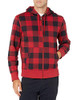 AMAZON ESSENTIALS MEN'S FULL-ZIP FLEECE HOODIE - SIZE: MEN L - BLACK RED PLAID New AMAZON ESSENTIALS MEN'S FULL-ZIP FLEECE HOODIE - SIZE: MEN L - BLACK RED PLAID New