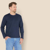 AMAZON ESSENTIALS MEN'S RELAXED FIT LONG SLEEVE T-SHIRT NAVY SIZE L New AMAZON ESSENTIALS MEN'S RELAXED FIT LONG SLEEVE T-SHIRT NAVY SIZE L New