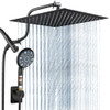 Cobbe 12 Inch All Metal 3-Way Rain Shower Head High Pressure KFSCA12103 - Black