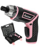 AVID POWER ELECTRIC CORDLESS SCREWDRIVER SET RECHARGEABLE 4V 44PCS - PINK