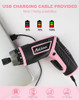 AVID POWER ELECTRIC CORDLESS SCREWDRIVER SET RECHARGEABLE 4V 44PCS - PINK