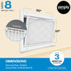SIMPLY FILTERS 10X20X1 MERV 8, MPR 600 AC FURNACE HVAC AIR FILTER 6 PACK - WHITE