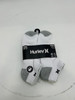 HURLEY MEN'S 6 PACK LOW CUT SOCKS - SIZE: MEN 10 - WHITE AND GRAY New