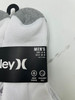 HURLEY MEN'S 6 PACK LOW CUT SOCKS - SIZE: MEN 10 - WHITE AND GRAY New