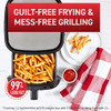 T-FAL AIR FRYER & GRILL COMBO DIGITAL 2-IN-1 4.4 QUART EY505852 - BLACK