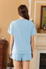 Ekouaer Womens Pajama Sets 2 Piece Pjs Short Sleeve Lounge Set - CLEAR BLUE - XL New