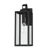 UIXE 2-LIGHT MATTE BLACK HARDWIRED OUTDOOR LANTERN SCONCE SEEDED GLASS - BLACK UIXE 2-LIGHT MATTE BLACK HARDWIRED OUTDOOR LANTERN SCONCE SEEDED GLASS - BLACK
