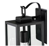 UIXE 2-LIGHT MATTE BLACK HARDWIRED OUTDOOR LANTERN SCONCE SEEDED GLASS - BLACK UIXE 2-LIGHT MATTE BLACK HARDWIRED OUTDOOR LANTERN SCONCE SEEDED GLASS - BLACK