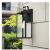UIXE 2-LIGHT MATTE BLACK HARDWIRED OUTDOOR LANTERN SCONCE SEEDED GLASS - BLACK UIXE 2-LIGHT MATTE BLACK HARDWIRED OUTDOOR LANTERN SCONCE SEEDED GLASS - BLACK