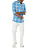 AMAZON ESSENTIALS MEN'S LONG-SLEEVE SLIM-FIT STRETCH POPLIN SHIRT - LIGHT BLUE New AMAZON ESSENTIALS MEN'S LONG-SLEEVE SLIM-FIT STRETCH POPLIN SHIRT - LIGHT BLUE New