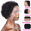 YKHJH 13x4 SHORT CURLY HUMAN HAIR WIGS PIXIE CUT WIG HUMAN HAIR 6 INCH - BLACK New