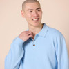 AMAZON ESSENTIALS MEN'S RELAXED-FIT KNIT POLO SWEATER MEN M POWDER BLUE New AMAZON ESSENTIALS MEN'S RELAXED-FIT KNIT POLO SWEATER MEN M POWDER BLUE New