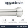 AMAZON BASICS TENSION CURTAIN ROD 78 TO 108 INCH 1009990-410-A60 - NICKEL
